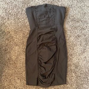 Womens Body Central strapless grey dress, small